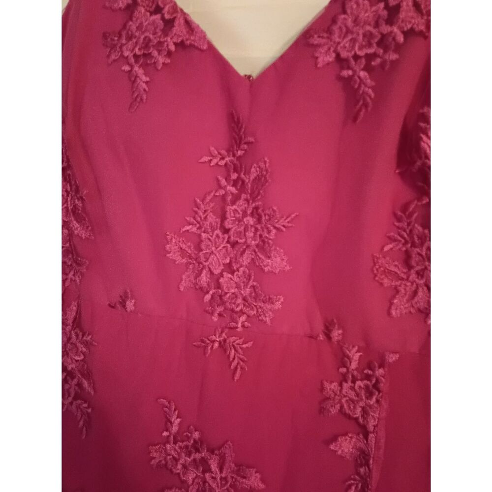 Guess Hot Pink Lace Midi Dress - Picture 3 of 8